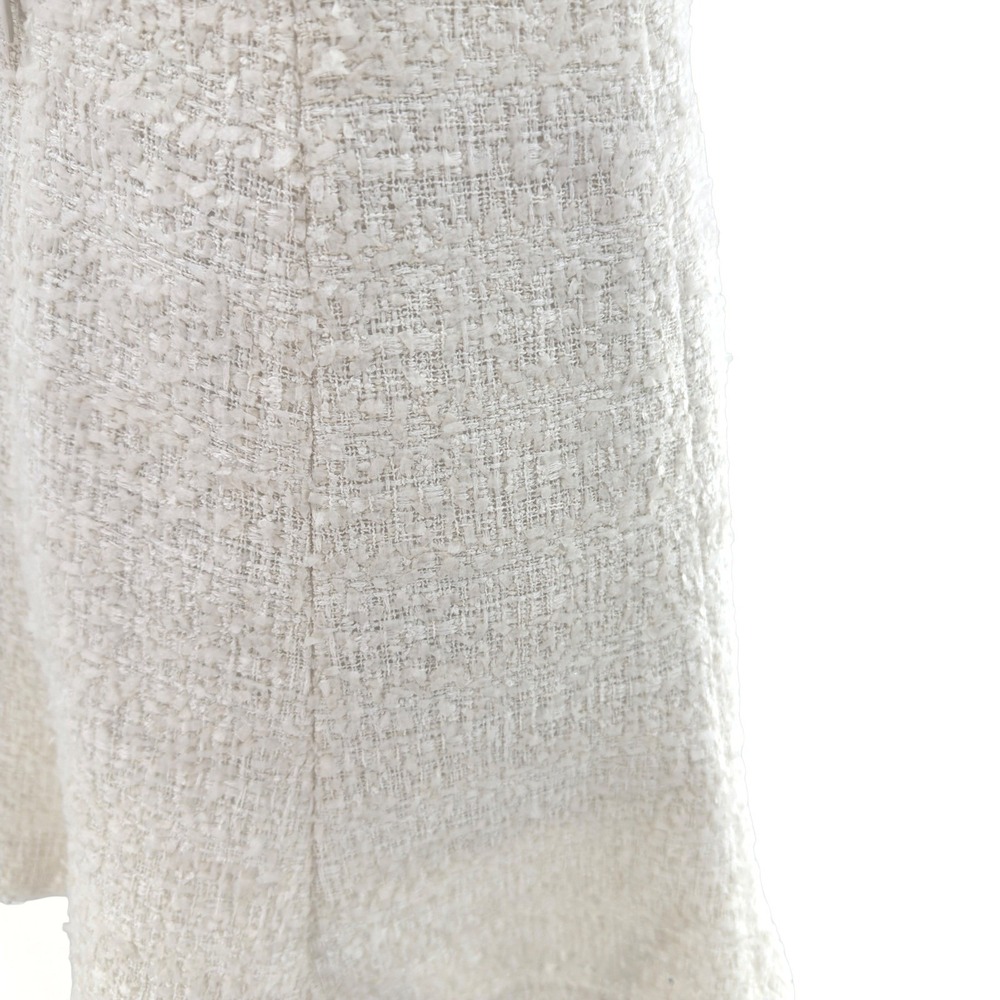 ASTR The Label S Cream Tweed Flared Mini Skirt Boucle Skater Style Preppy Chic - Picture 6 of 12